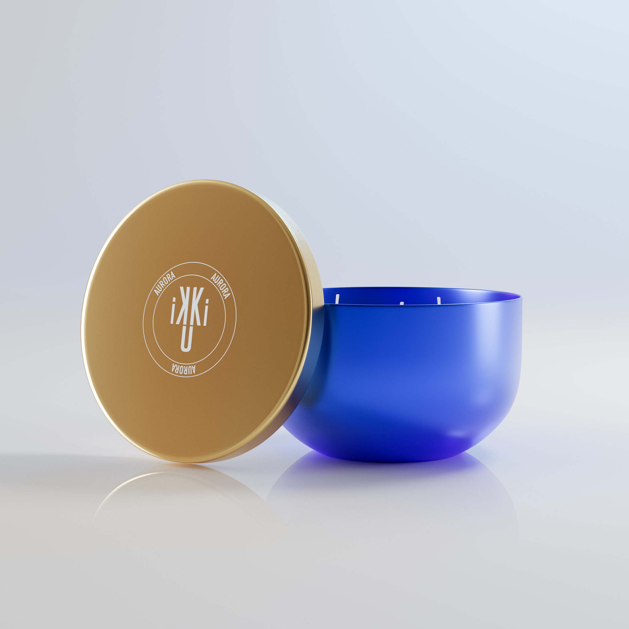 BLUE LEATHER CANDLE