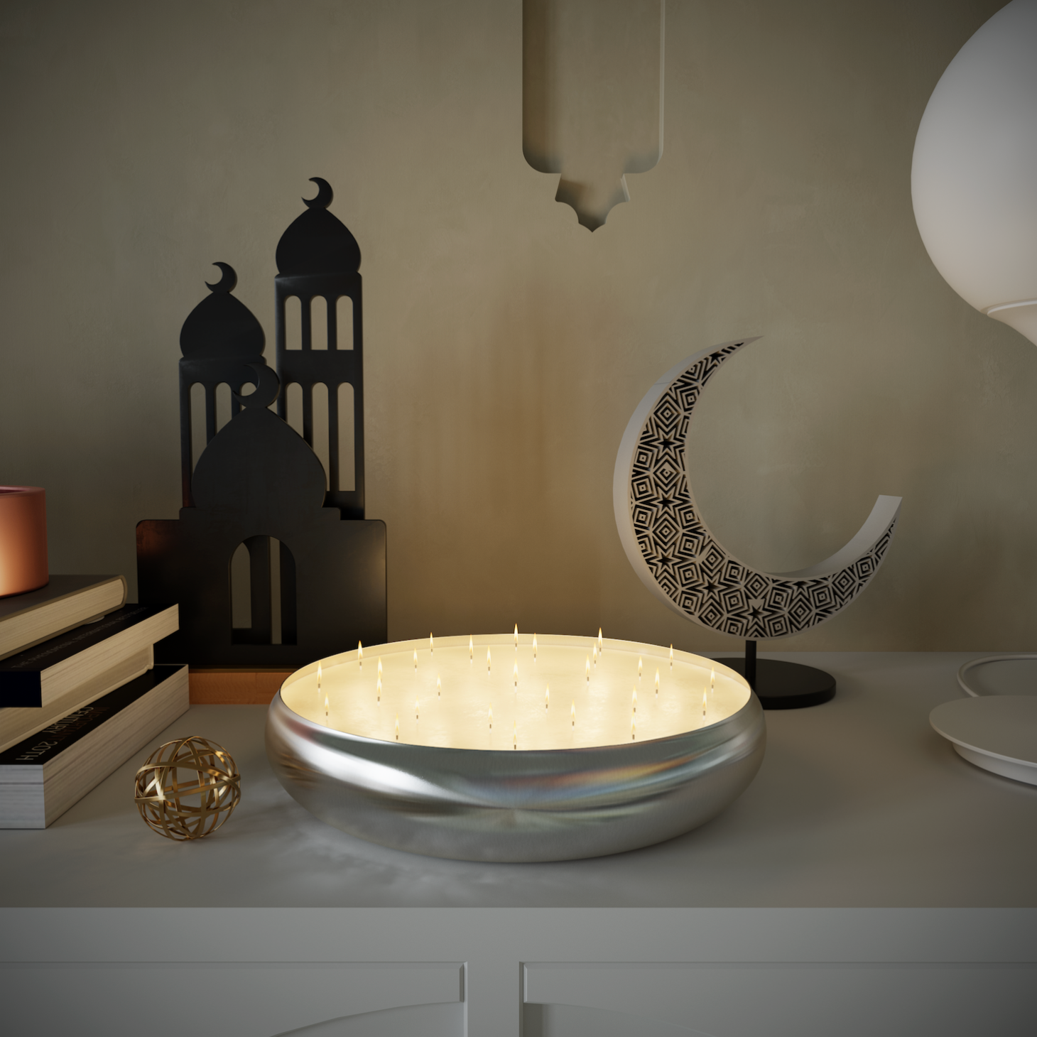 O29 Candle Arabian Silver Ikkiu