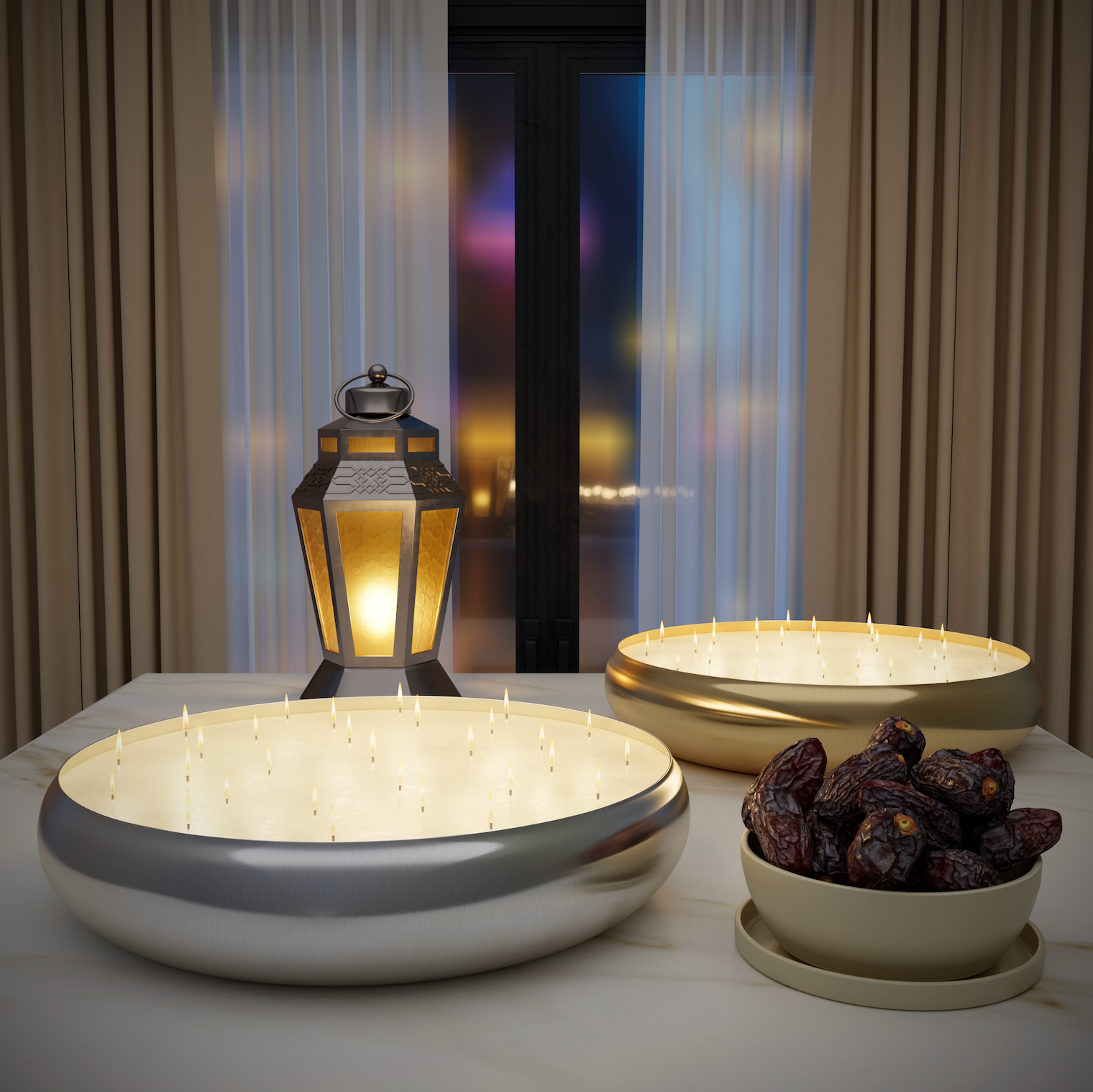 O29 Candle Arabian Silver Ikkiu
